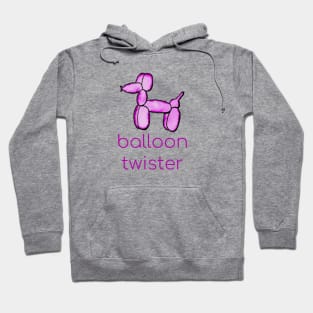 Pink Watercolor Balloon Dog - Balloon Twister Hoodie